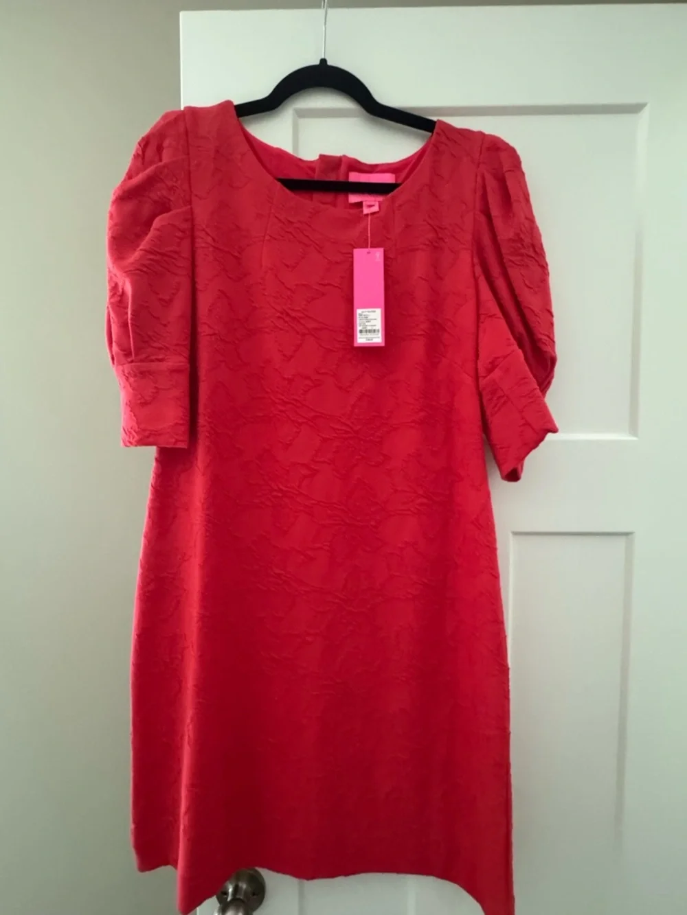 LILLY PULITZER KNOWLES DRESS RUBY RED NWT L - Picture 2 of 3